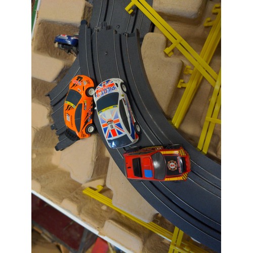 176 -  4 x Boxes of micro Scalextric, mighty minis, street mayhem, rally masters, hyper-cars 