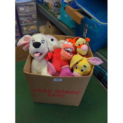 179 - Box of Disney soft toys 