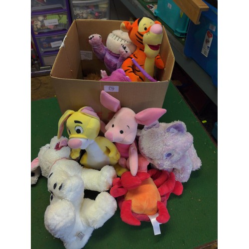 179 - Box of Disney soft toys 