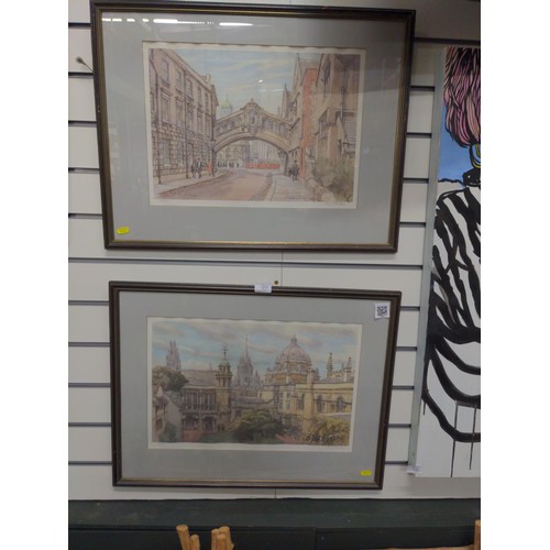 301 - Dennis Flanders (British 1915-1994), two limited edition prints of Oxford scenes, signed in pencil, ... 