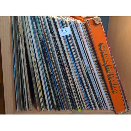 318 - Various vinyl LP's inc. Michael Jackson, Roxy Music, Brian Ferry, Status Quo etc. together with some... 