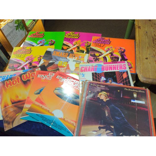 318 - Various vinyl LP's inc. Michael Jackson, Roxy Music, Brian Ferry, Status Quo etc. together with some... 