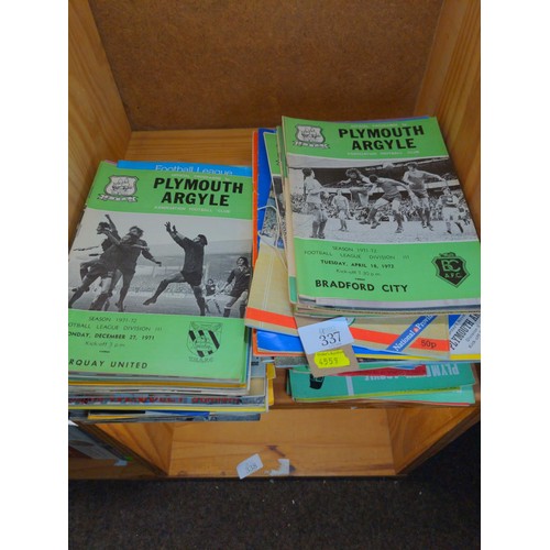 337 - 1960's and '70's football programmes, mostly Plymouth Argyle with some others