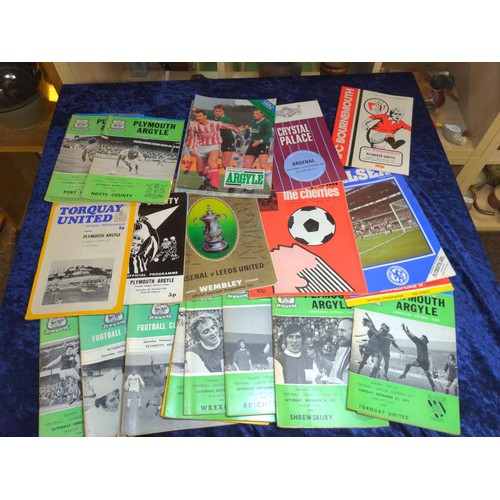 337 - 1960's and '70's football programmes, mostly Plymouth Argyle with some others