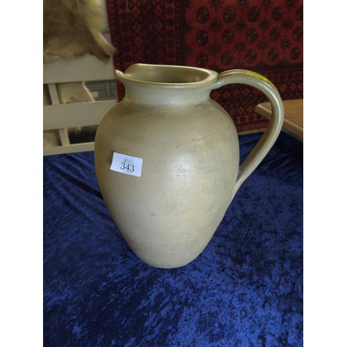 343 - Large stoneware jug by Hillstonia, height 29cm