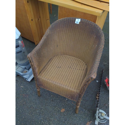 59 - Lloyd Loom style bedroom chair .