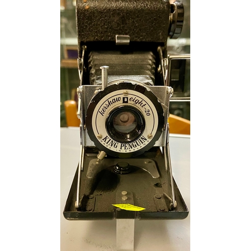 429 - Three 120 film bellows cameras. Two Kodak Eastman (No.1-A Kodak JR) and No1 pocket Kodak Junior. Shu... 