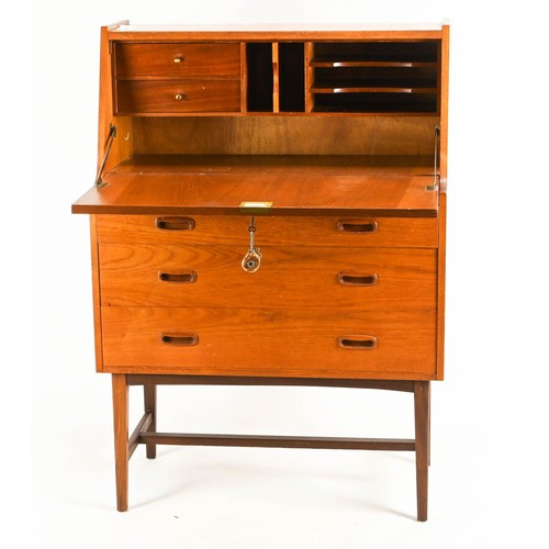 549 - Mid Century modern bureau, with 3 lower drawers. W76.5cm D40.5cm H108cm