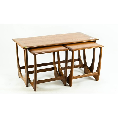 559 - R Bennett for G-Plan, Quadrille nest of 3 tables. Largest W99cm D50cm H51cm