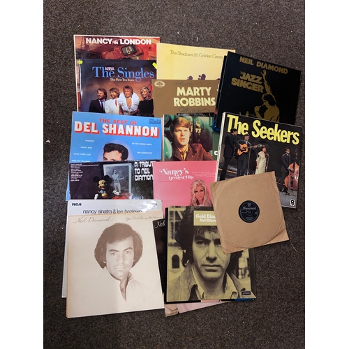 333 - Collection of 19 vinyl albums Inc, ABBA , Neil Diamond, Nancy Sinatra, The Seekers etc…,