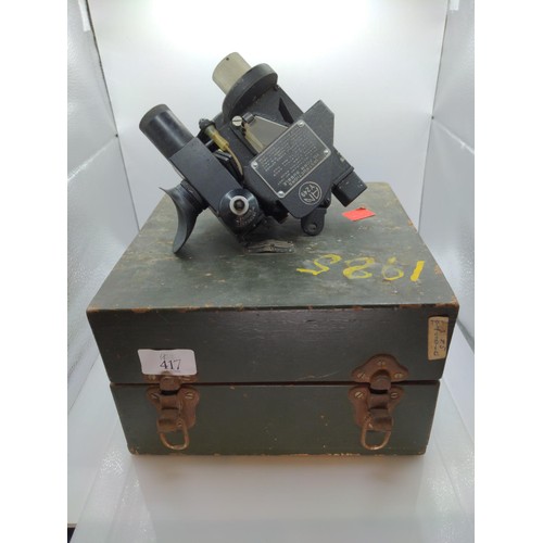 417 - Agfa Ansco US Army Air Corps A-10 sextant with original case