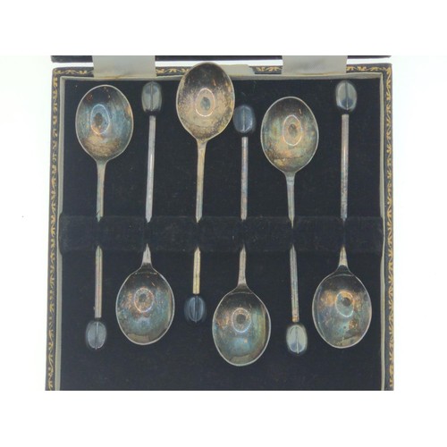 457A - Canteen of silver plated cutlery, (6 place setting) together with other boxed plated flatware and a ... 