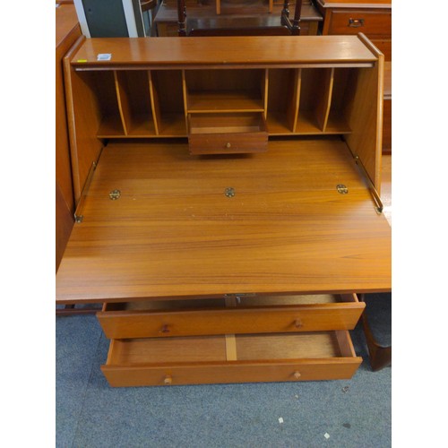 561 - Nathan teak bureau W92cm D45cm H104cm