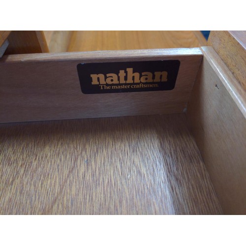 561 - Nathan teak bureau W92cm D45cm H104cm