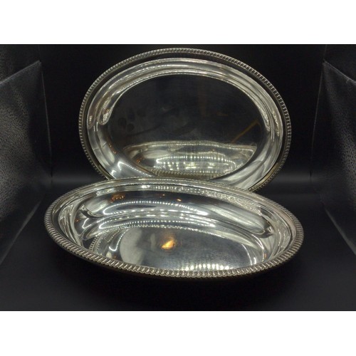 340 - Silver plated serving dish with lid and two boxed sets of spoons and fish cutlery.