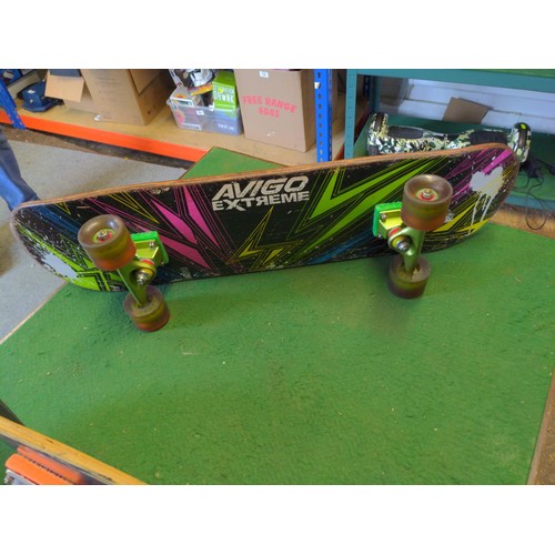 113 - 2 x skateboards with home made plastic risers, soft 78a cruiser wheels etc.