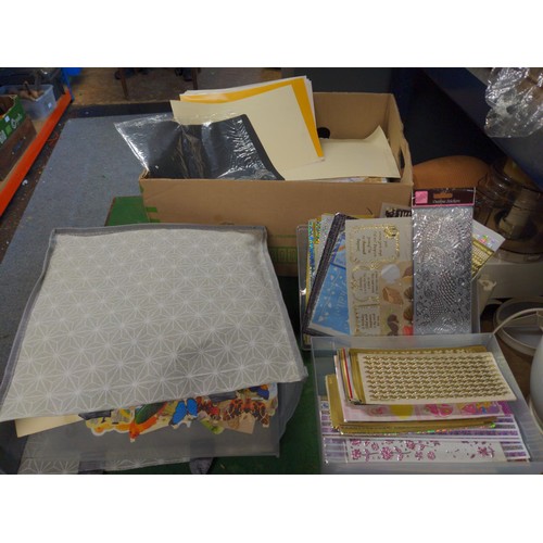 141 - Box of card making items inc cut outs and decoration