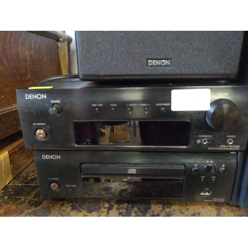 158 - Dennon DAB radio + CD player and two speaker DRA-F107DAB & DCD-F107