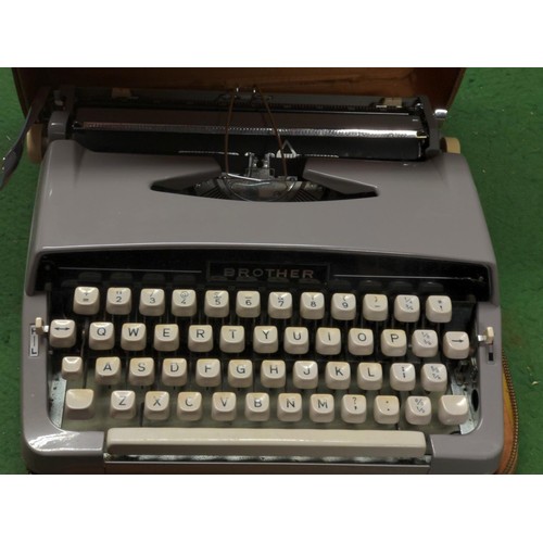 168 - Brother typewriter in case 