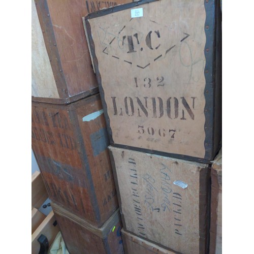 217 - Tea chests x 6 