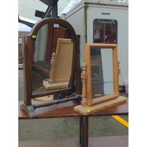 228 - 2 dressing table  top swing mirrors 'tallest 66cm'