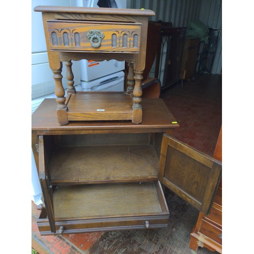 231 - Old Charm bedside + Old Charm style cupboard with lower drawer 69cm x 40cm x 85cm