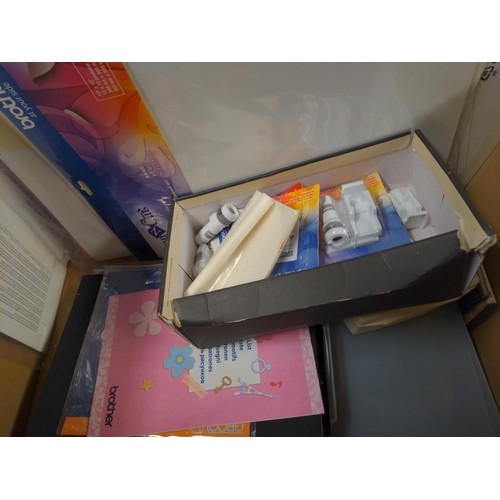 91 - Box of cards, papers, Buddy board, cutting board, pens, etc