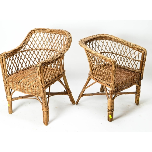 646 - 2 small Children's wicker chairs