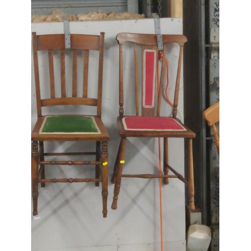 701 - 2 x Hardwood chairs