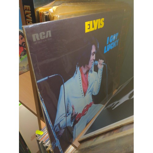 296 - Approximately 30 Elvis vinyl LPs inc. Aloha From Hawaii Via Satellite. Elvis' Christmas album togeth... 