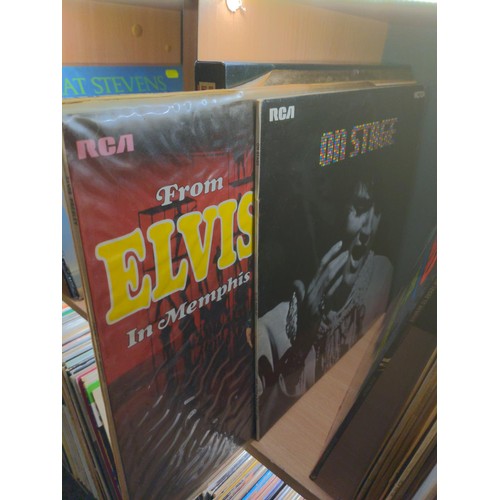 296 - Approximately 30 Elvis vinyl LPs inc. Aloha From Hawaii Via Satellite. Elvis' Christmas album togeth... 