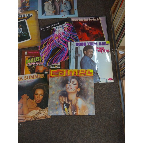 297 - Approx. 50 vinyl LPs, soul & motown inc. Earth Wind & Fire & Donna Summer.