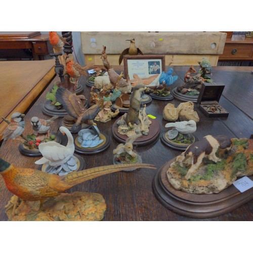 704 - British wildlife figures, various makers inc. Border Fine Arts and Country Artists.