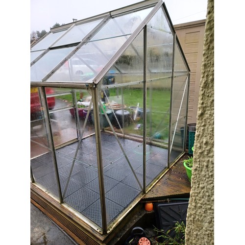 67 - Green house frame with all glass