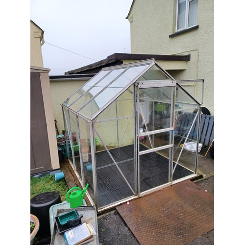 67 - Green house frame with all glass