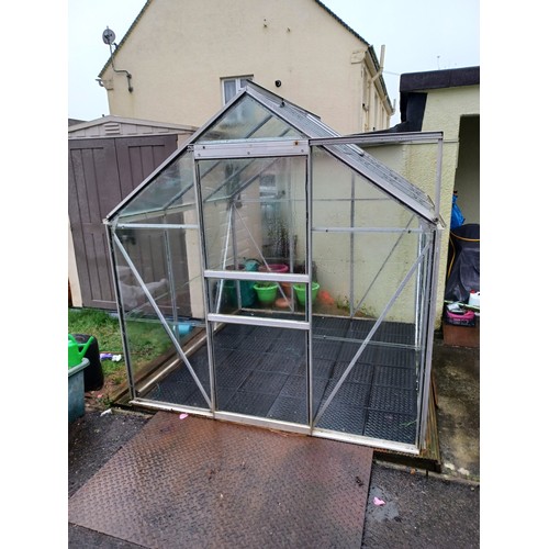 67 - Green house frame with all glass