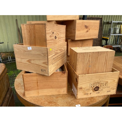 59 - 5 x wooden wine boxes 