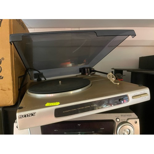 178A - Sony PS-J10 Automatic stereo turntable System with power cable and other cable 