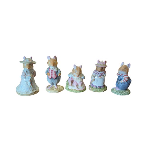 309 - Five Royal Doulton Bramley Hedge figures inc. Poppy Eyebright, Old Mrs. Eyebright, Dusty Dogwood, Wi... 