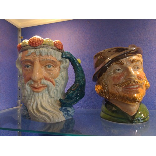 322 - Two Royal Doulton character jugs Neptune D6548 & Robin Hood