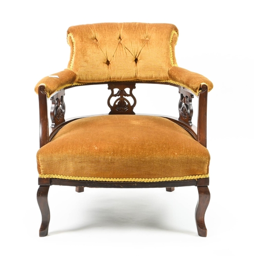 418 - Early c20 low seated armchair