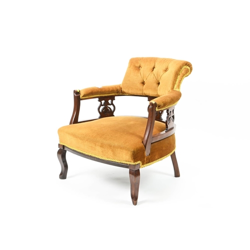 418 - Early c20 low seated armchair