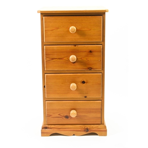 419 - Pine 4 drawer unit. W46cm D43cm H87cm