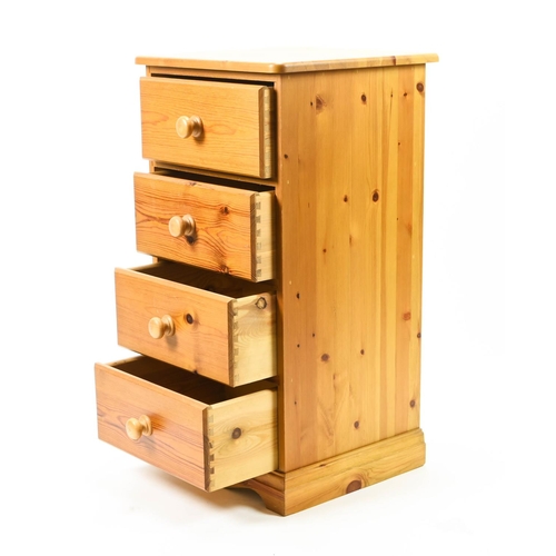 419 - Pine 4 drawer unit. W46cm D43cm H87cm