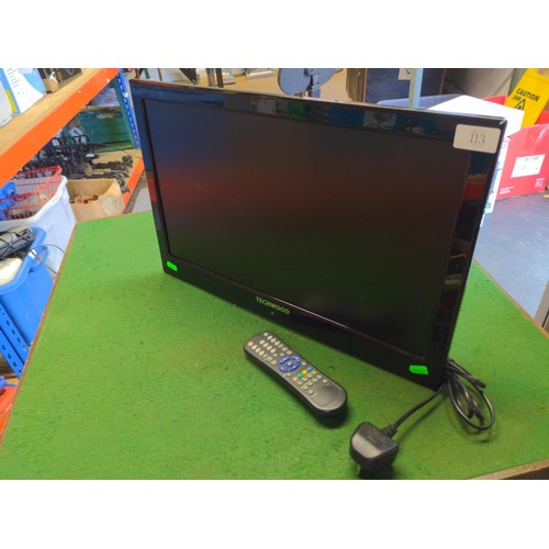 113 - Techwood TV with built in DVD player 