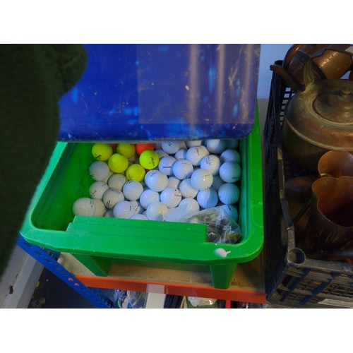 167 - Large Quantity of Approx. 500 named golf ball's Inc Pinnacle, AON, Slazenger, Foot joy golf shoes, G... 