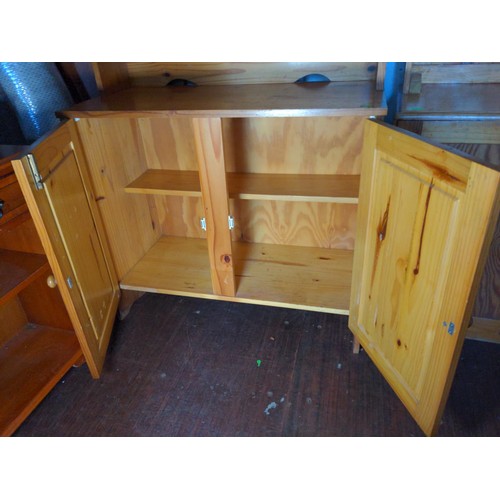 233 - Pine dresser with lower 2 drawer cupboard 91 x 43 x 170cm 