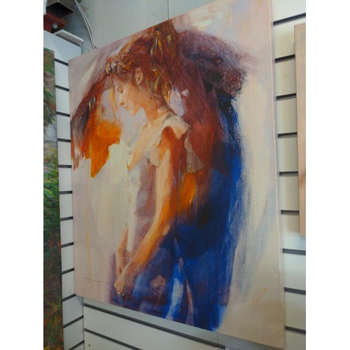 279 - Christine Comyn (Belgian, 1957) signed limited edition print on stretched canvas 7/195, unframed, 92... 