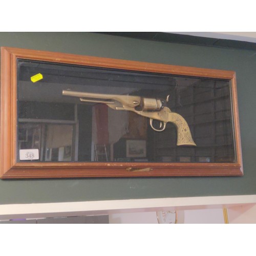 348 - Framed display model 62, Cole Western pistol