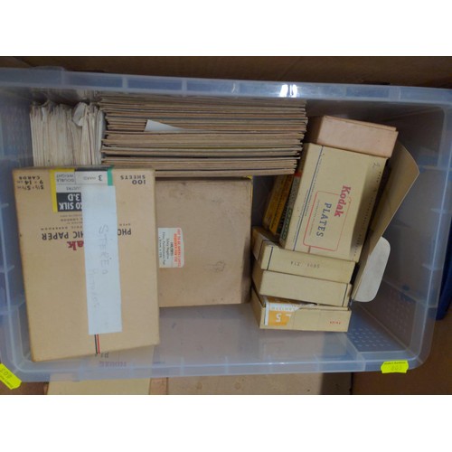 564 - Box full of mixed ephemera inc. vintage pictures, film/slides and others. Includes local interest.